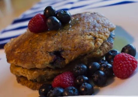 Blueberry Oatmeal Pancakes