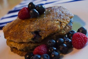 Blueberry Oatmeal Pancakes